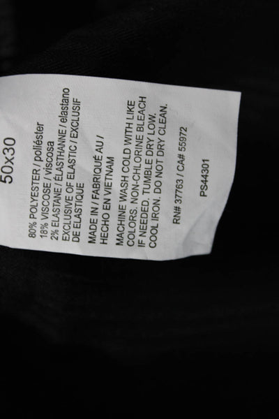 Perry Ellis Mens Dark Gray Dress Pants Polyester Viscose Blend Big Tall Size 50