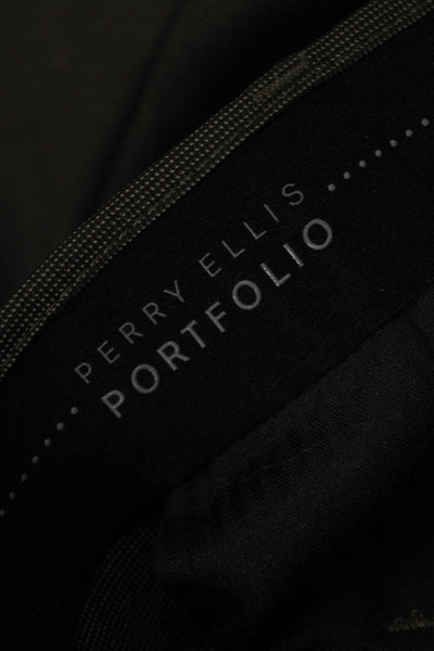 Perry Ellis Mens Dark Gray Dress Pants Polyester Viscose Blend Big Tall Size 50