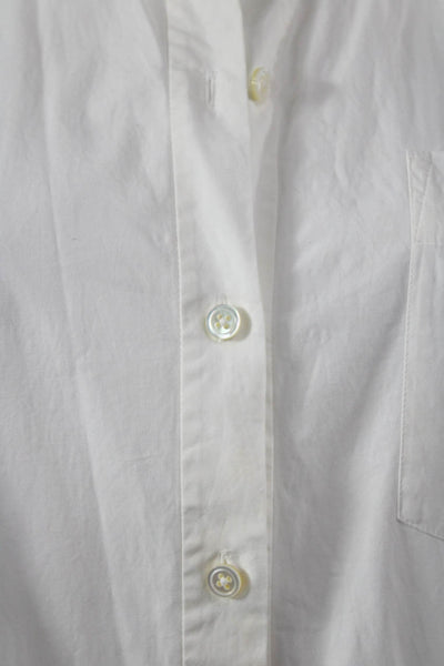 Marc Jacobs Womens White Shirt Dress Collared Button Long Sleeve Midi Size 0