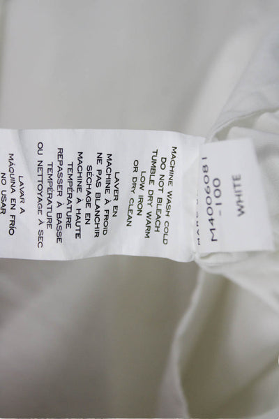 Marc Jacobs Womens White Shirt Dress Collared Button Long Sleeve Midi Size 0