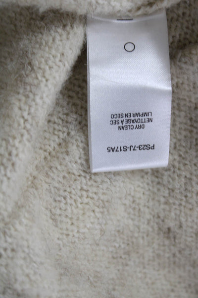 Sundry Unisex Cardigan Beige V-Neck Button Heart Graphic Long Sleeve Size 0