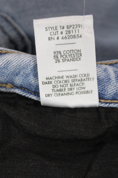 Just Black Denim Womens Cropped Wide Leg Light Blue High Rise Jeans Size 28