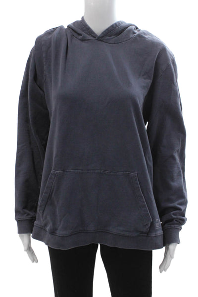 ONIA Unisex Pullover Hoodie Dark Blue 100% Cotton Long Sleeve Size L