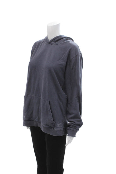 ONIA Unisex Pullover Hoodie Dark Blue 100% Cotton Long Sleeve Size L
