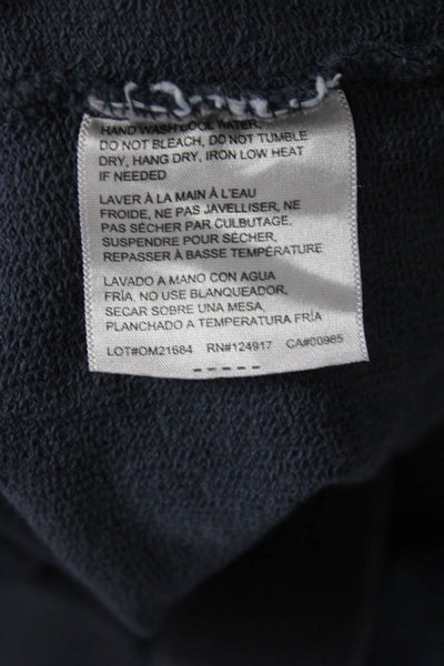 ONIA Unisex Pullover Hoodie Dark Blue 100% Cotton Long Sleeve Size L