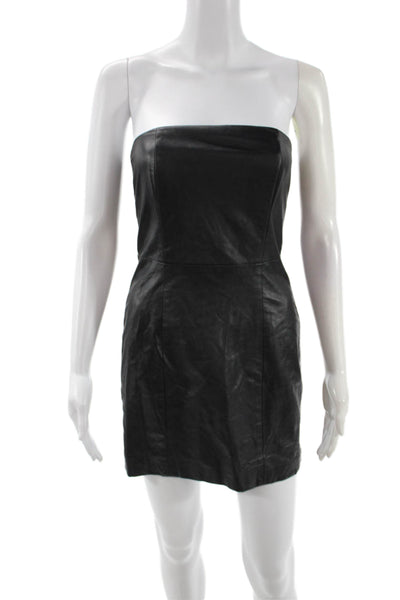 Mason Women Mini Bodycon Dress Black Polyester Sleeveless Hook & Eye Size 4