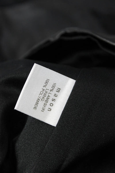 Mason Women Mini Bodycon Dress Black Polyester Sleeveless Hook & Eye Size 4