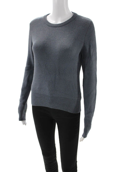 Decker Unisex Pullover Sweater Dark Gray Crew Neck Long Sleeve Size S