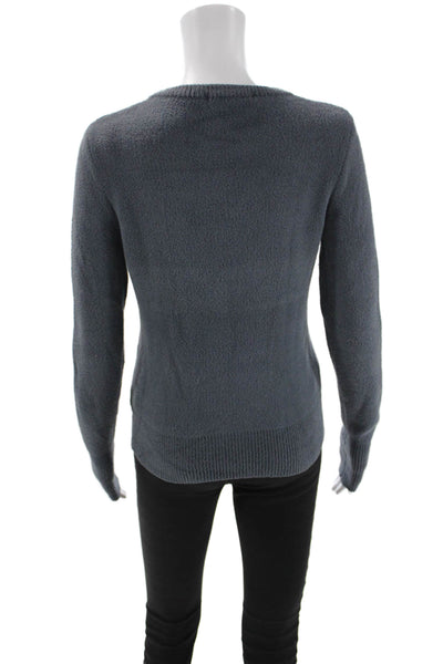Decker Unisex Pullover Sweater Dark Gray Crew Neck Long Sleeve Size S