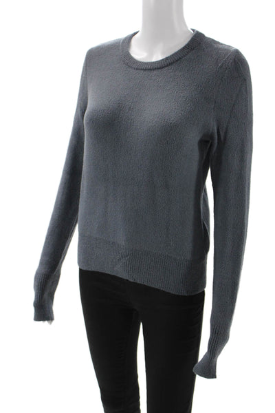 Decker Unisex Pullover Sweater Dark Gray Crew Neck Long Sleeve Size M