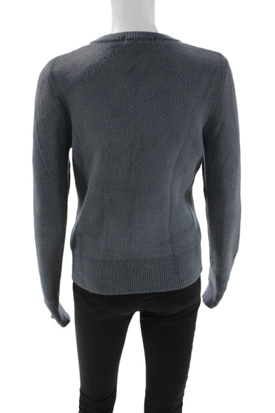 Decker Unisex Pullover Sweater Dark Gray Crew Neck Long Sleeve Size M