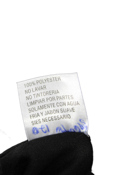 Ieena for MacDuggal Women Maxi Slip Dress Black Square Neck Lace Up Size 6