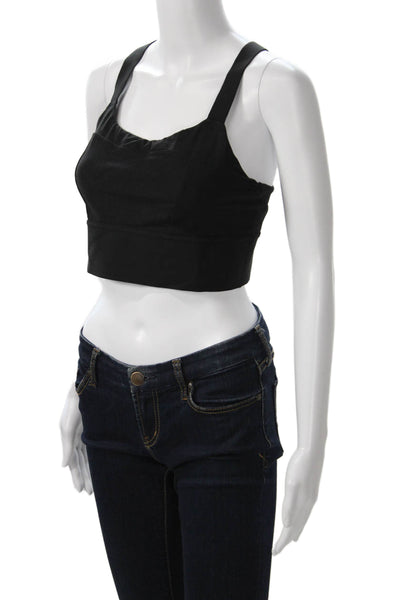 Athleta Womens Crisscross Back Sleeveless Sports Bra Black Size M