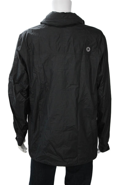 Marmot Mens Windbreaker Black Nylon Hook and Loop Size XL