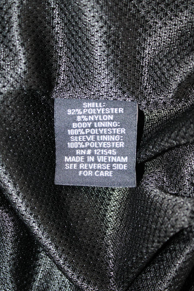 London Fog Mens Black Collared Button Windbreaker Polyester Nylon Size XL