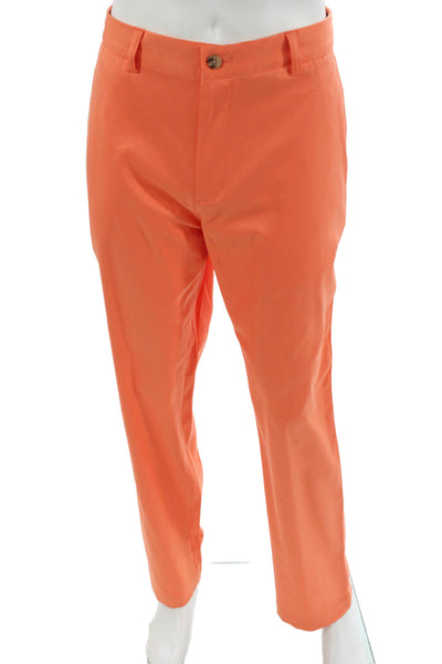 Vineyard Vines Mens Chinos Orange Button Polyester Size 36
