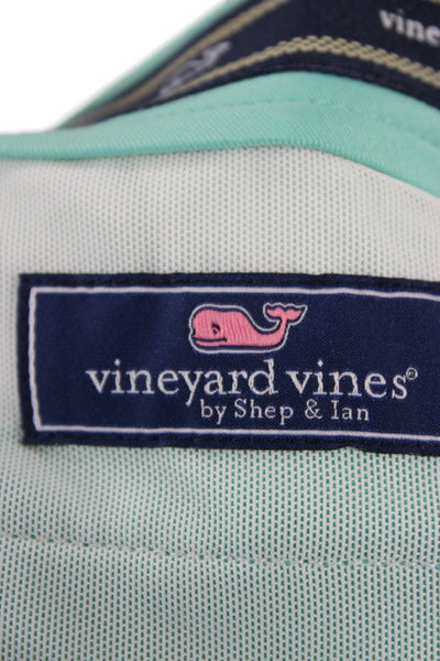 Vineyard Vines Mens Chinos Green Polyester Button Size 36