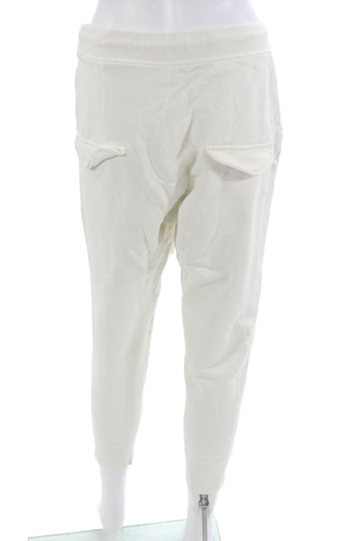 Nili Lotan Womens Long Sleeves Hooded Sweat Suit White Size Extra Small