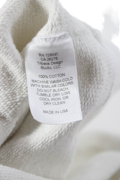 Nili Lotan Womens Long Sleeves Hooded Sweat Suit White Size Extra Small