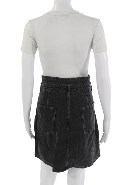 Pilcro Anthropologie Womens A-Line Skirt Dark Gray Cotton Size 16