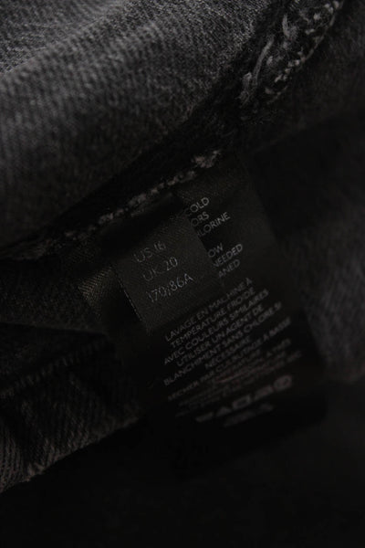 Pilcro Anthropologie Womens A-Line Skirt Dark Gray Cotton Size 16