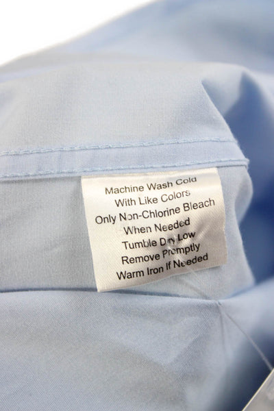 Jos A Bank Childrens Boys Button Down Dress Shirt Blue Cotton Size 14