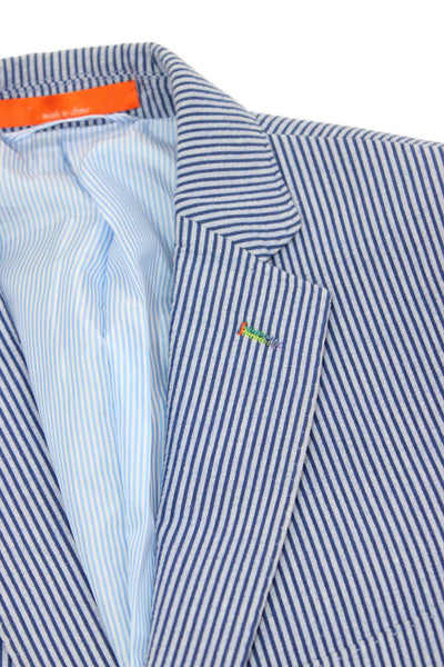 Leo & Zachary Childrens Boys Plaid Button Down Shirt Blue Cotton Size 14