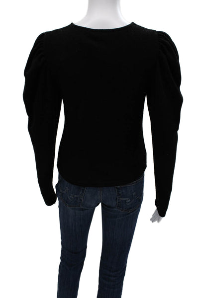 Zara Unisex Black 80s Pullover Sweater Long Sleeve Size S