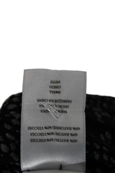 Rails Womens Shift Dress Black Snake Print Knee Length 3/4 Sleeve Button Size S