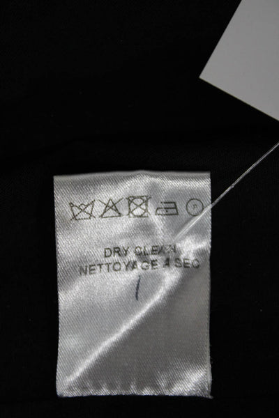 IRO Women Blazer Black Argyle Zip Long Sleeve Round Neck Size 0
