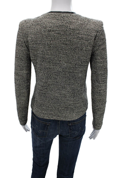 IRO Womens Blazer Gray Cotton Blend Long Sleeve Size 0