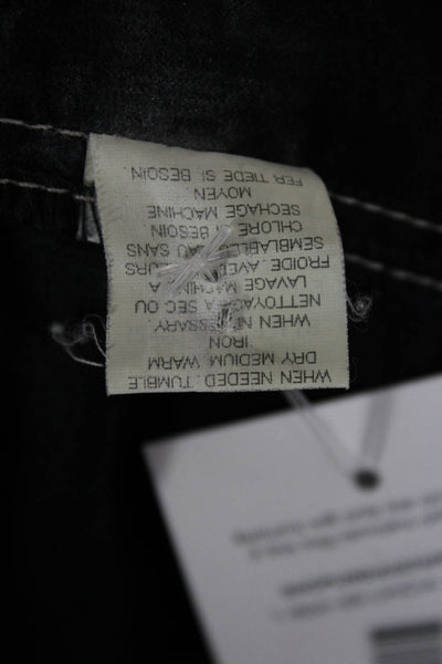 Theory Women Black Collared Button Jacket Cotton Blend 90s Style Size S