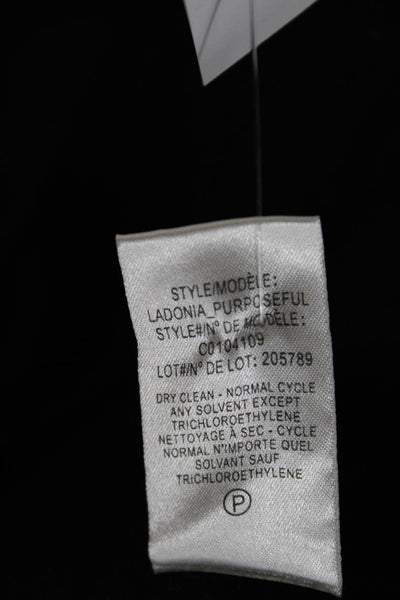 Theory Womens Black Round Neck Jacket Classic Cotton Blend Size 2