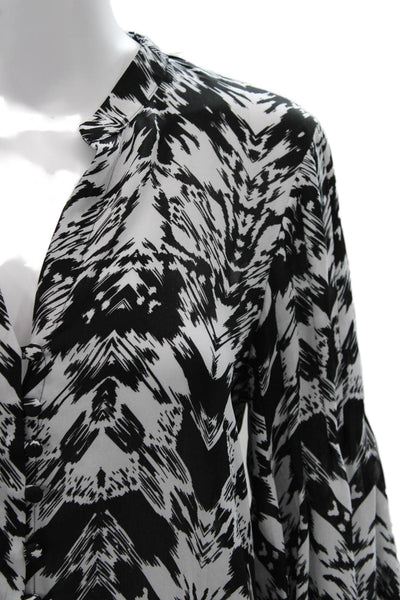 Parkers Women Black Aztec Long Sleeve Button Up Blouse Size XS