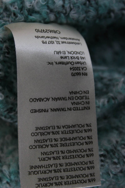 Free People Unisex Bohemian Green Pullover Sweater Crewneck Long Sleeve Size S