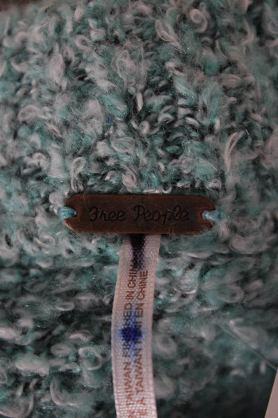Free People Unisex Bohemian Green Pullover Sweater Crewneck Long Sleeve Size S