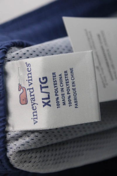 Vineyard Vines Mens Dark Blue Floral Drawstring Beach Polyester Shorts Size XL