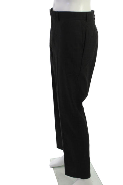 Perry Ellis Men Dress Pants Black 100% Cotton Big Tall Size 38