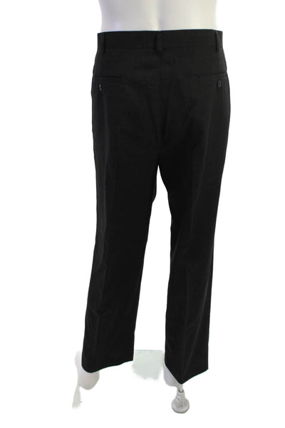 Perry Ellis Men Dress Pants Black 100% Cotton Big Tall Size 38
