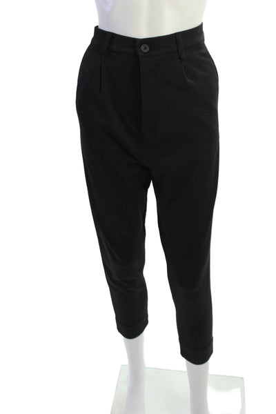 Zara Mens Black Cropped Ankle Dress Pants Size S