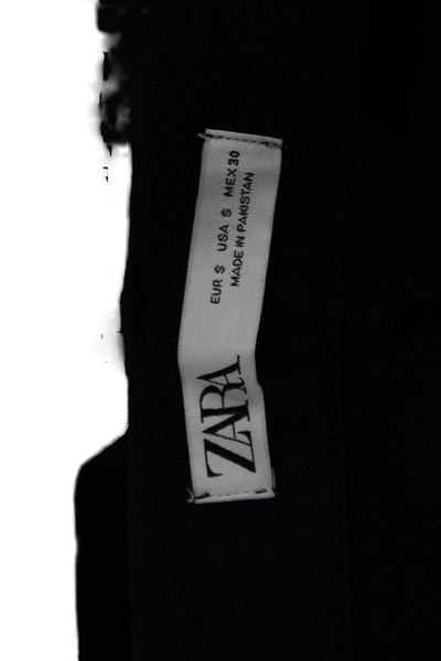 Zara Mens Black Cropped Ankle Dress Pants Size S