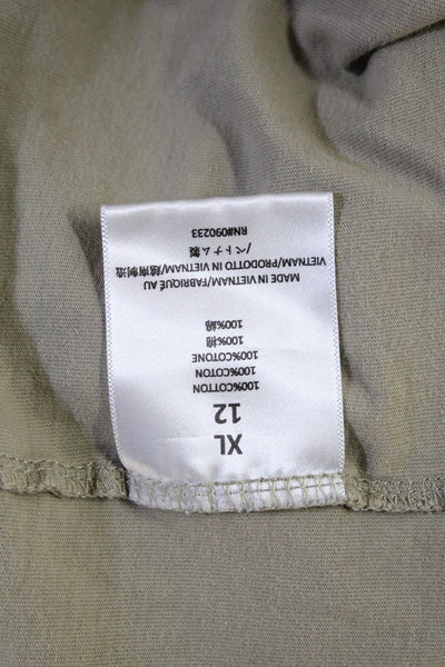 Fear Of God Unisex Beige Basic Crew Neck Short Sleeve T-Shirt Cotton Size XL