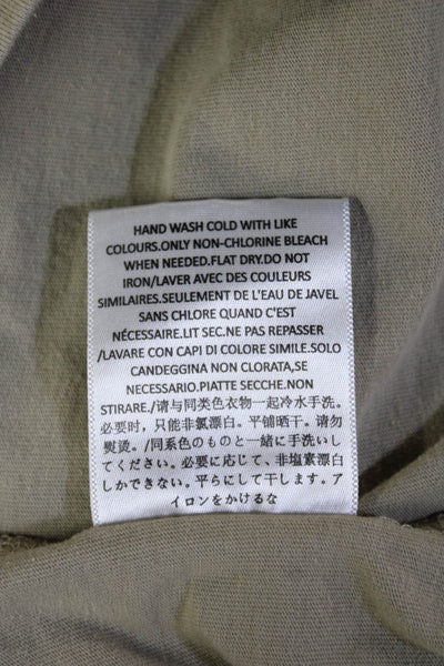 Fear Of God Unisex Beige Basic Crew Neck Short Sleeve T-Shirt Cotton Size XL