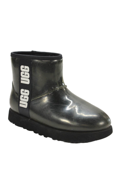 Ugg Womens Classic Clear Mini Ankle Boots Black Size 6