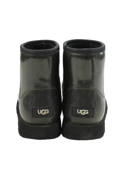 Ugg Womens Classic Clear Mini Ankle Boots Black Size 6