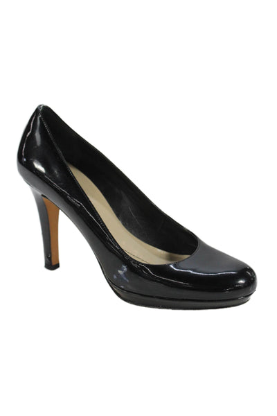 Kate Spade New York Womens Patent Leather Pumps Black Size 7 B