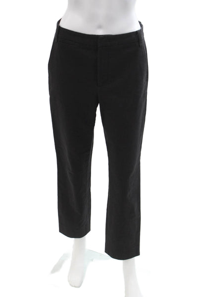 Vince Women Ankle Cropped Dress Pants Black Button Size 4