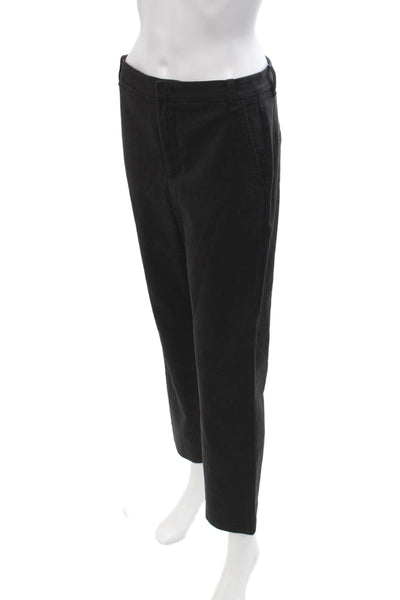 Vince Women Ankle Cropped Dress Pants Black Button Size 4