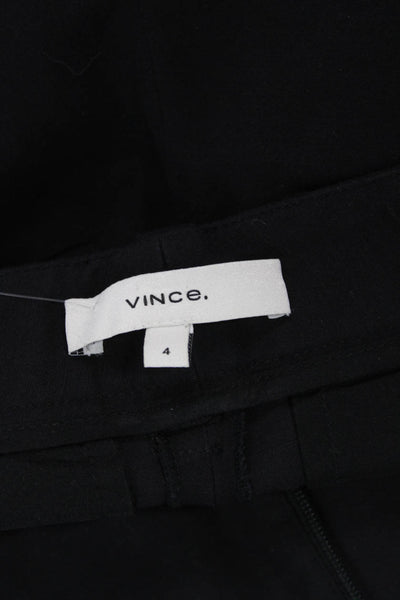 Vince Women Ankle Cropped Dress Pants Black Button Size 4