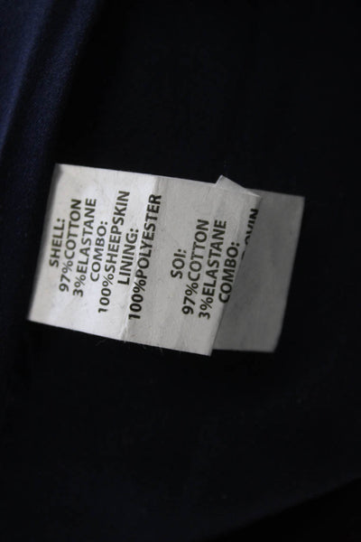 Ramy Brook Womens A-Line Mini Skirt Dark Blue Cotton Elastane Size S
